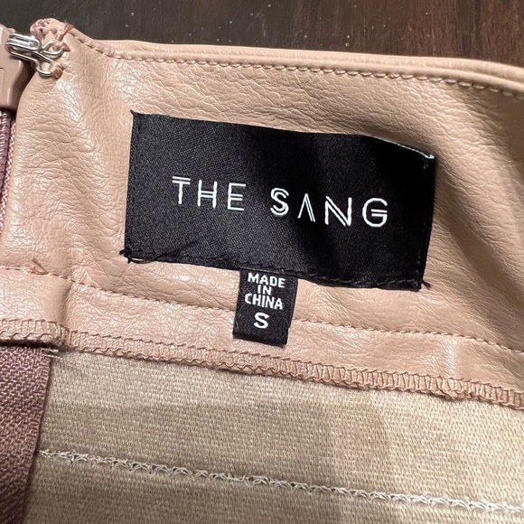 The Sang Tan Faux Leather Mini Skirt S –‎ Rhinestone Buckle, Bandage Style - Picture 3 of 5